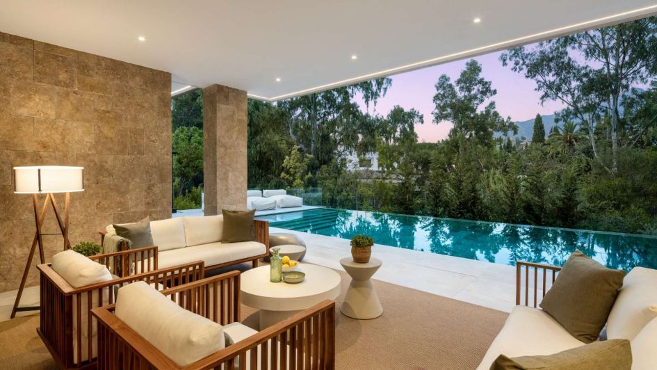 terrace in new villa in la cerquilla nueva andalucia