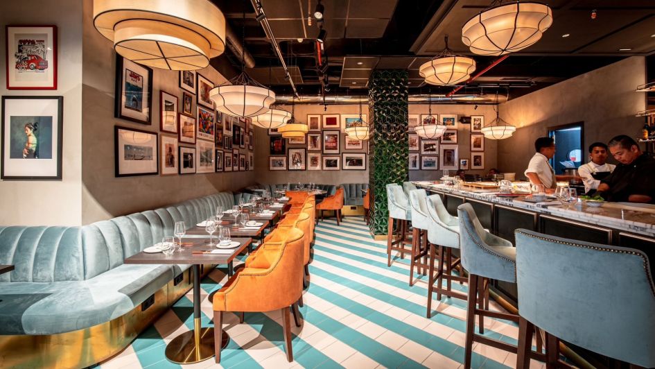 Innenausstattung des Beast Asian Eatery & Bar, Pan Asian Restaurant, The Forum, Marbella Golden Mile