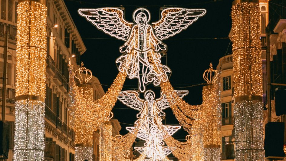 Las famosas luces navideñas de la calle Larios, Málaga, Costa del Sol