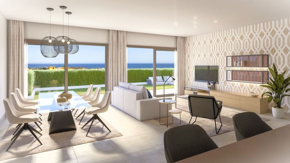 Render of ground floor apartment with garden in Marine Hills, Selwo Hills, Estepona East, New Golden Mile