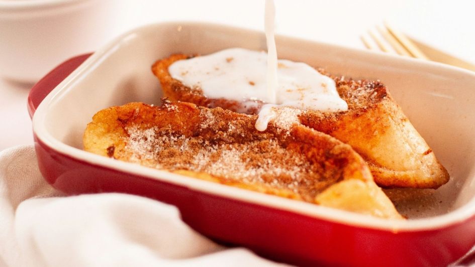 Torrijas con Leche, a favourite Spanish Easter sweet with milk, similar to bread and butter pudding or French toast.
