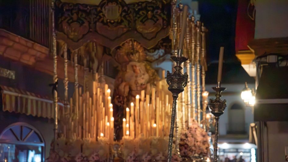 Virgin Mary Easter procession in Andalusia, Spain.