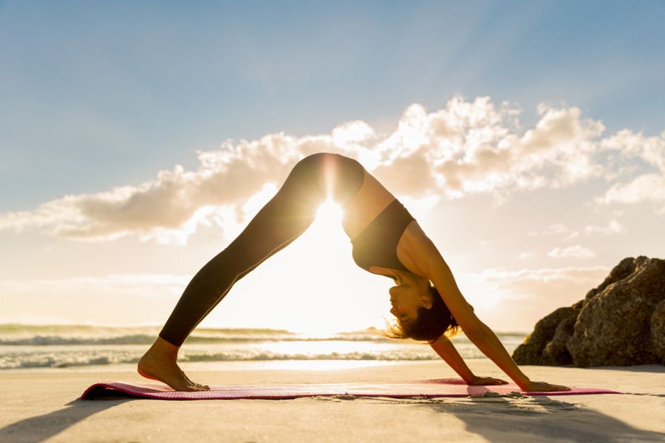 Photo of a woman doing yoga
