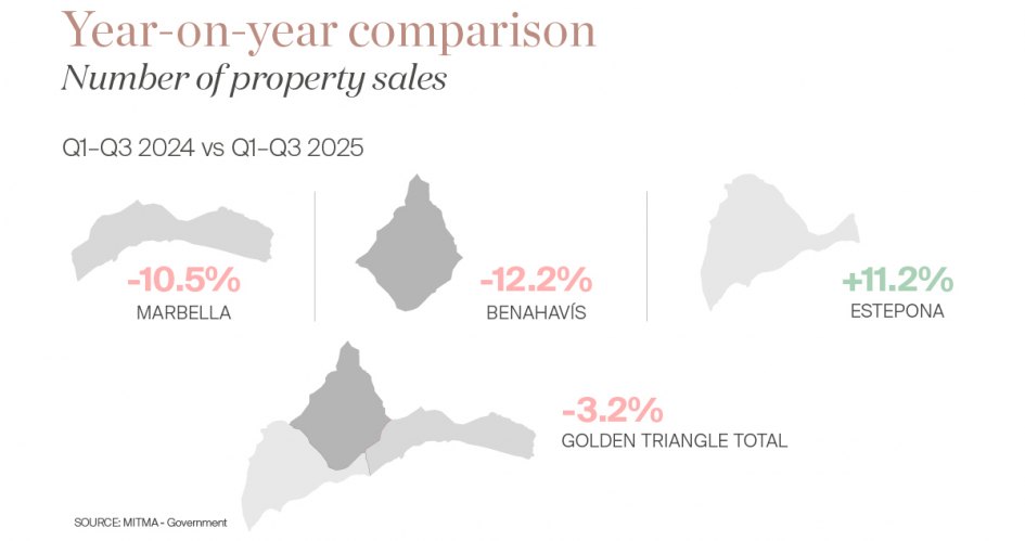 Year-on-year change in the Marbella property market (2025).