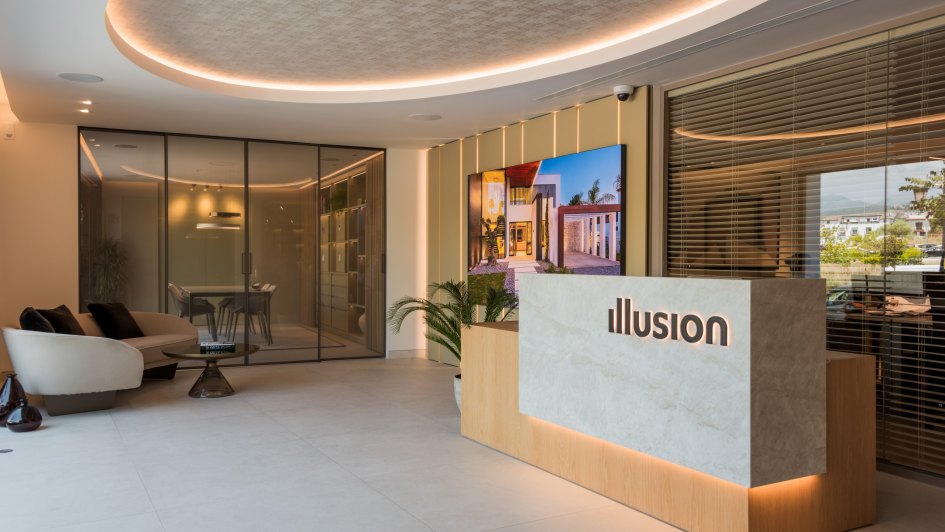 Recepción del Experience Centre de Illusion en Marbella