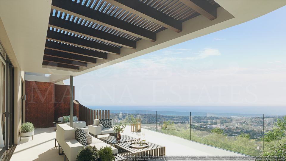 Newly built apartment with sea views in Benahavís
