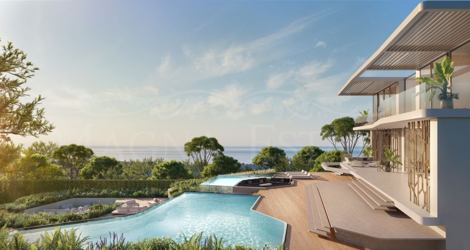 Villa con vistas al mar y al golf en Benahavís