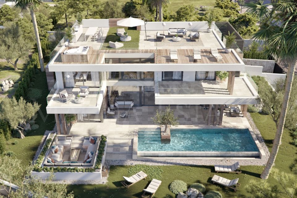 Brand new villa with sea views in Cancelada