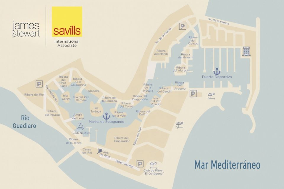 Plano puerto y marina Sotogrande