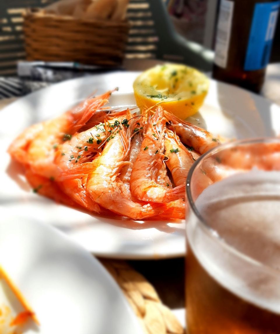 Gambas y cerveza en Sotogrnade