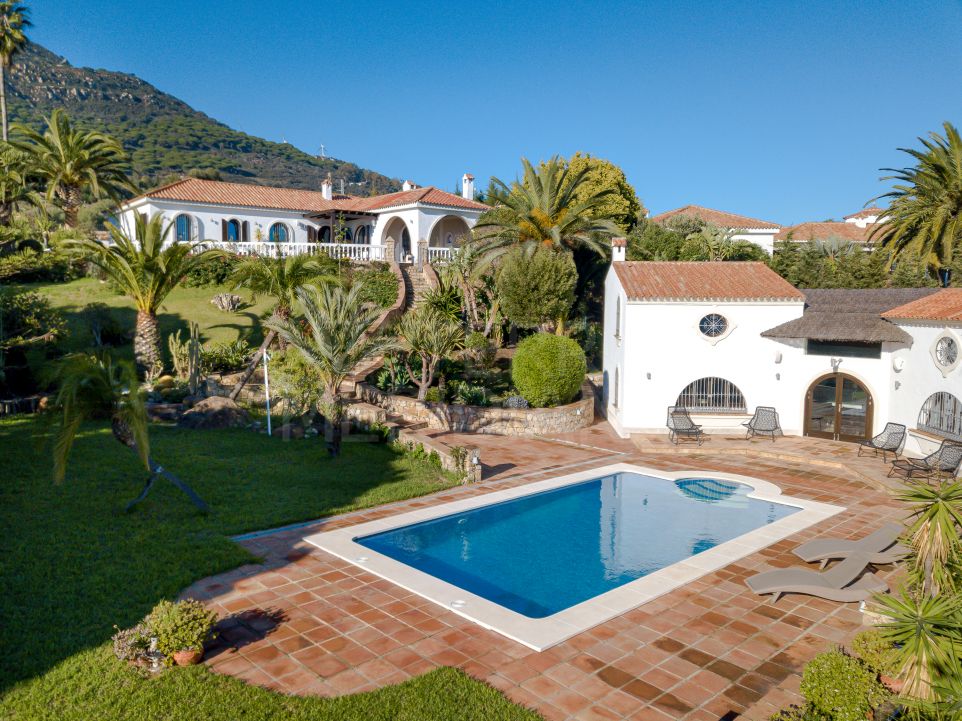 Extremely private villa with guest cottage gracefully sited toward sea views for sale in Tarifa, Cadiz