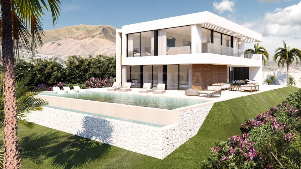 Off-plan villa with a soft contemporary design and sea views for sale in Valle Romano, Estepona