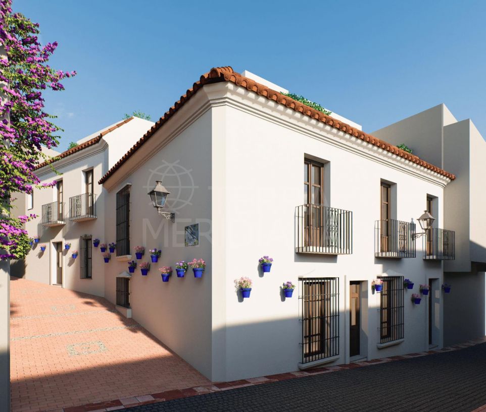 New Andalusian 2-Bedroom Townhouse with Rooftop Terrace for Sale in Estepona Old Town