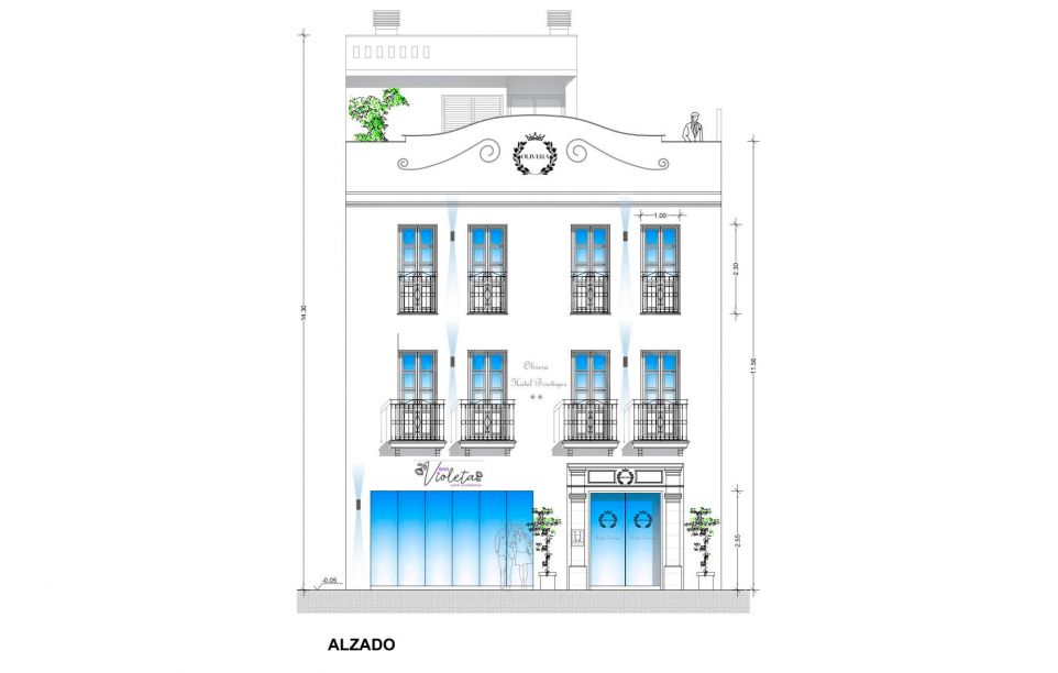 Amplia parcela en ubicación privilegiada con proyecto para hotel en venta en el casco antiguo de Estepona