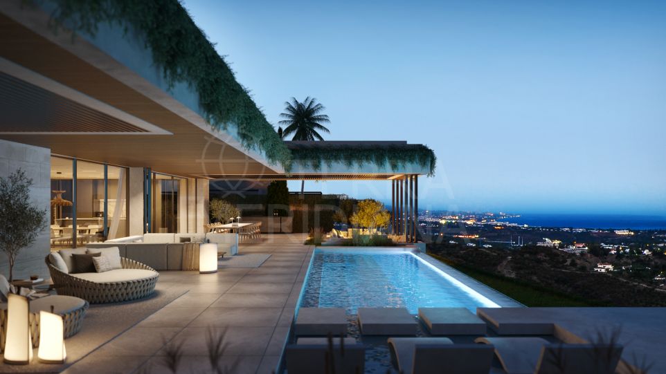 Роскошный дизайнерский дом с непревзойденным видом на море на продажу в Sky Villas, Бенахавис
