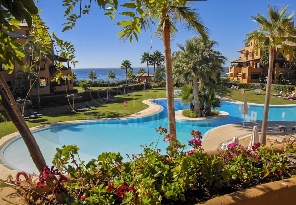 Luxury front-line beach apartment with sea views for sale in Los Granados del Mar, Estepona