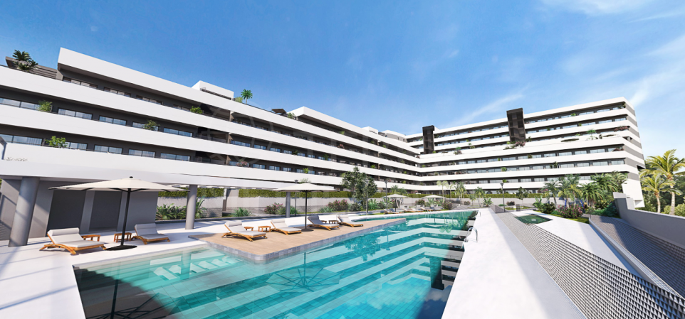 Brand new 7th floor apartment with large terrace for sale in Wellingtonia, Estepona