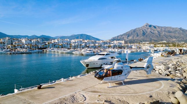 Puerto Banus and La Concha with helicopter