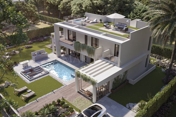 Moderna villa sobre plano en venta en Manilva