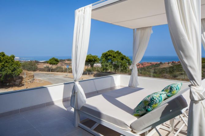 New townhouse for sale with sea views in Finca Cortesin, Casares