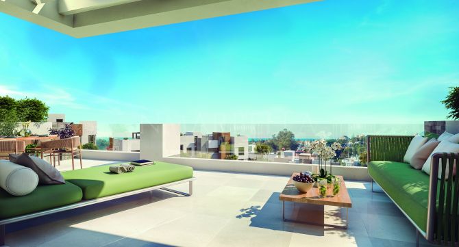 Nuevo piso moderno en venta en Artola, Marbella Este