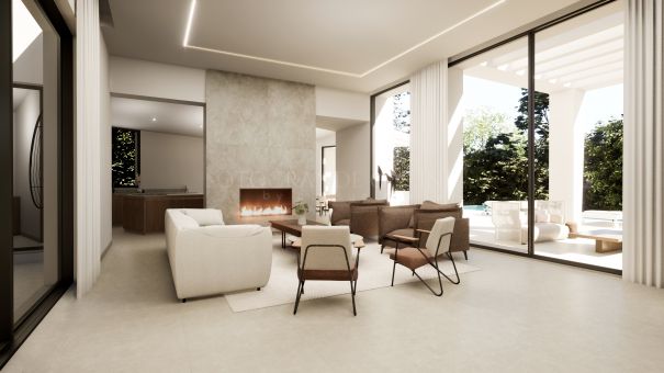 South facing Modern designed villa in the F Zone currently under construction.