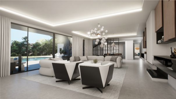 Casa Quijote is a modern villa under construction in Sotogrande Alto Central