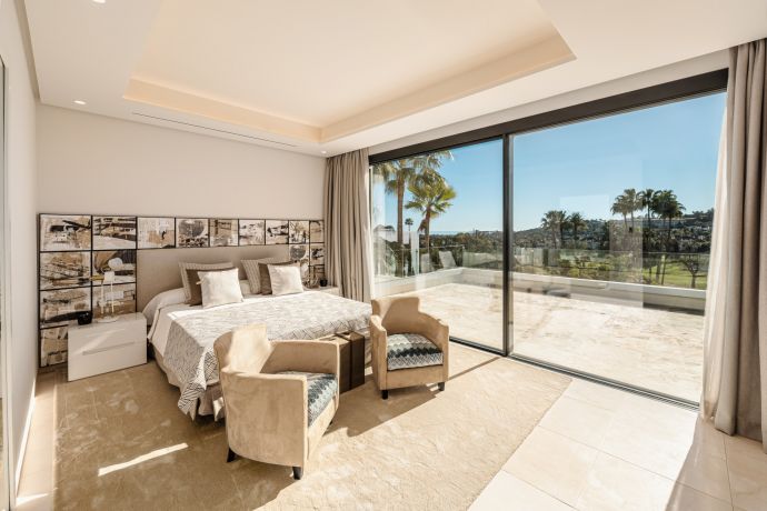 Guest Bedroom on the top floor of Villa Aurora in La Cerquilla, Marbella
