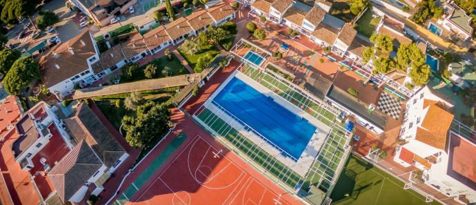 Aerial photograph of the English International College in Marbella East
