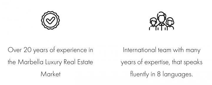 Over 20 years of experience in the Marbella Luxury Real Estate Market. International team with many years of expertise, that speaks fluently in 10 languages.