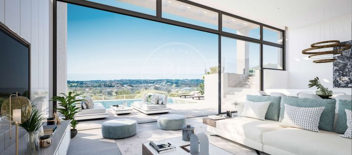 Luxury villa in an exclusive off-plan development with panoramic sea views next to Marbella Club Golf Resort