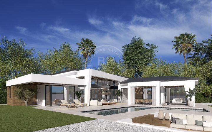 Luxury one-storey villa with private pool and ecological garden in Nueva Andalucía