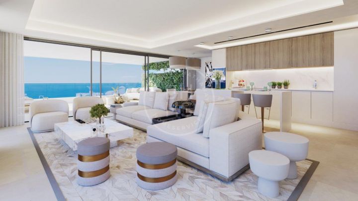 Modern large apartment in a new project of luxury homes with panoramic sea views on the western coastline of Málaga