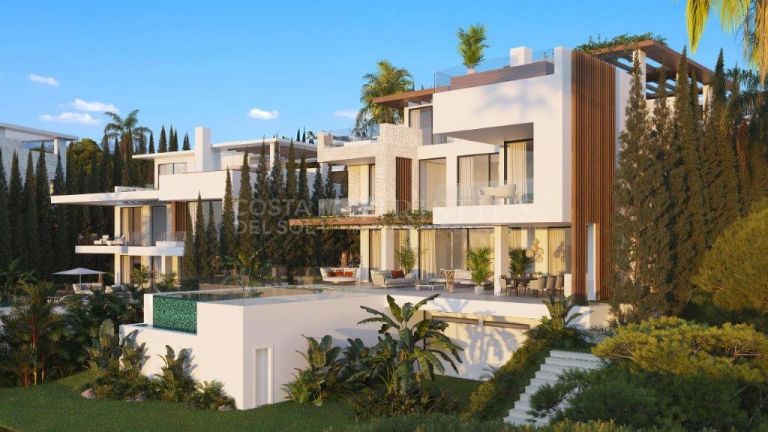 Espectacular villa de nueva obra a construir con impresionantes vistas al mar en la nueva Milla de Oro, Estepona