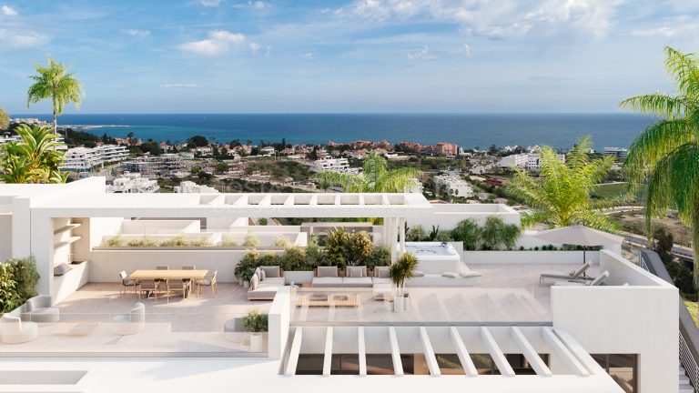 Prachtig penthouse met ongeëvenaard uitzicht op de nieuwe Golden Mile, Estepona