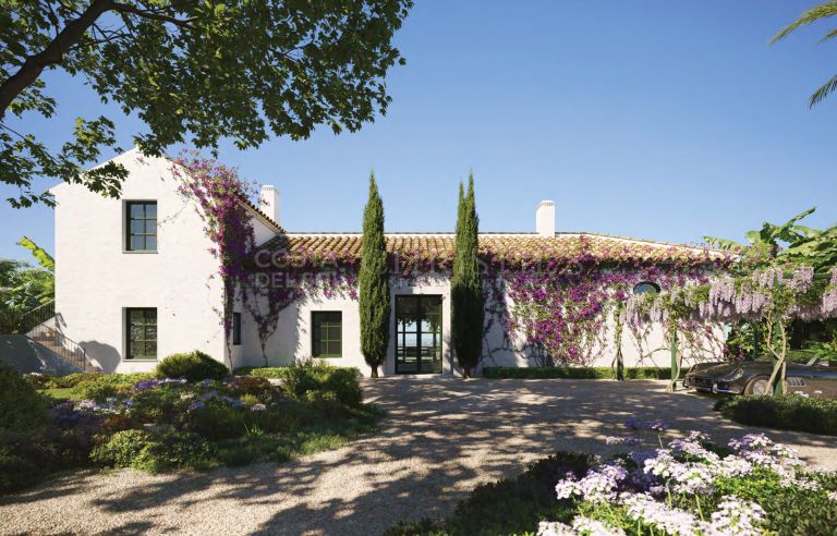Authentieke Andalusische sfeer in deze villa met schitterend panoramisch uitzicht in Finca Cortesin, Casares.