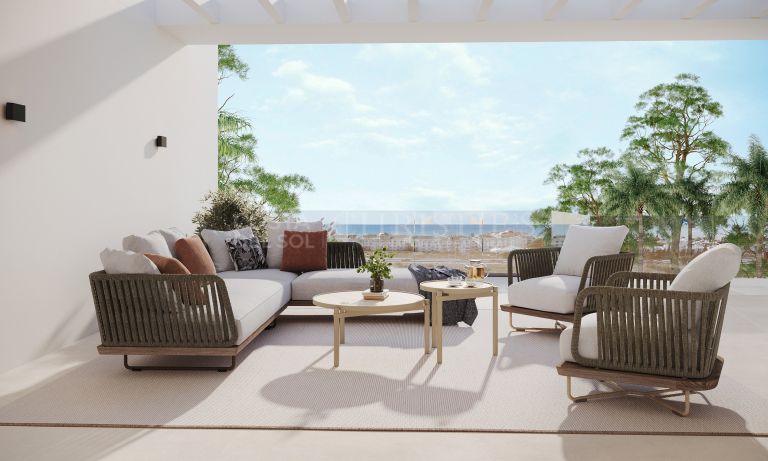 Spacious and bright duplex penthouse with Incredible views of the Mediterranean sea in the New Golden Mile, Estepona