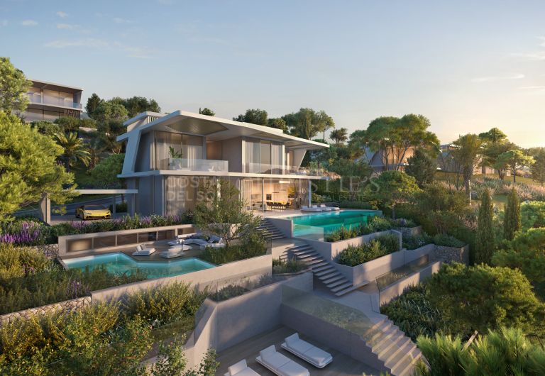 Innovatieve villa in Benahavis die de fascinerende lijnen van Lamborghini imiteert