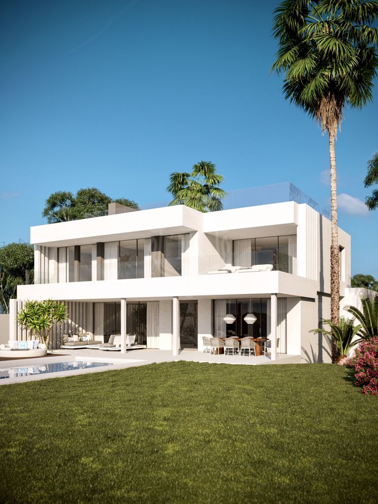 Villa moderna con vistas al mar en New Golden Mile, Estepona
