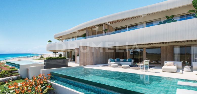Marbella East, New Stunning Beachfront Modern Luxury Apartment in Las Chapas, Marbella East