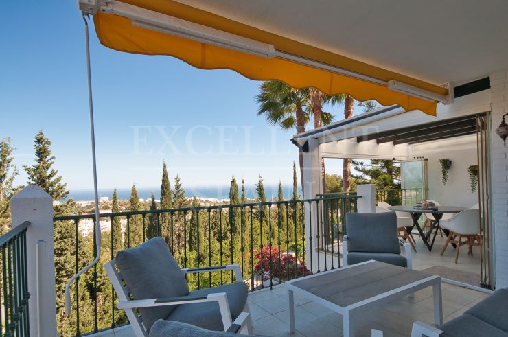 Doppelhaushälfte mit Panoramablick auf das Meer in Mirador Rancho Domingo, Benalmadena