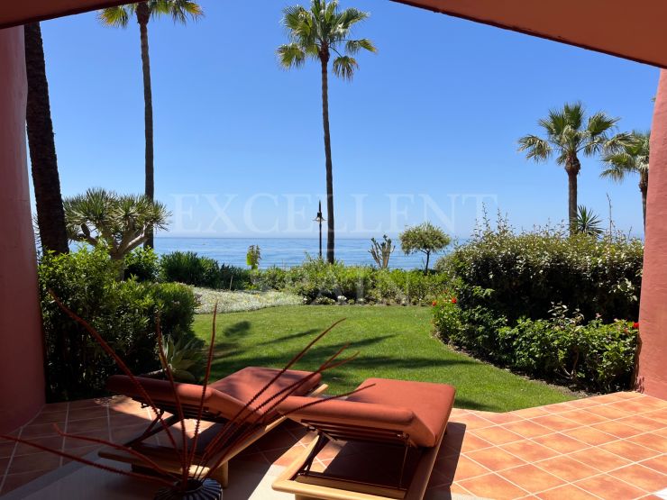 Menara beach, beachfront ground floor apartment with direct sea access on the New Golden Mile, Estepona