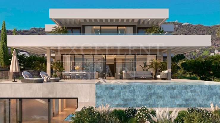 Современная роскошная вилла с панорамным видом на море на продажу в Эль-Мадроньяле, Бенахавис