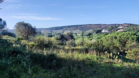 Elevated plot in Sotogrande Alto with panoramic views of the golf course and lake, featuring an approved contemporary project and ready to build.