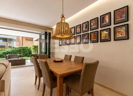 Spacious Ground Floor 3-Bedroom Apartment in Ribera del Marlin, Sotogrande Marina, with Private Garden