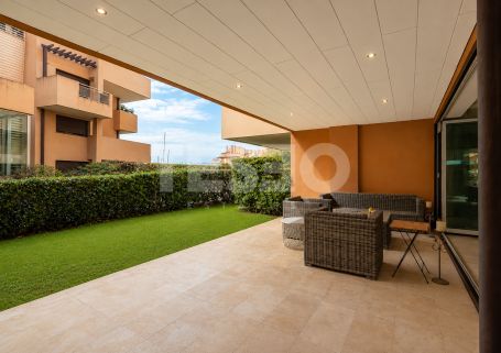 Spacious Ground Floor 3-Bedroom Apartment in Ribera del Marlin, Sotogrande Marina, with Private Garden
