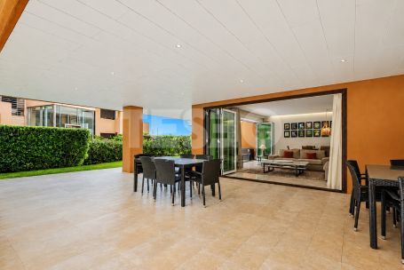 Spacious Ground Floor 3-Bedroom Apartment in Ribera del Marlin, Sotogrande Marina, with Private Garden