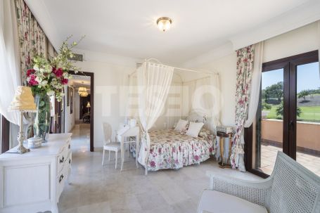 Magnificent villa in front line of the Old Course of San Roque Club, with partial sea views