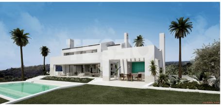 Plot with unique sea and golf views, with a beautiful contemporary-style project in one of the highest streets of La Reserva.