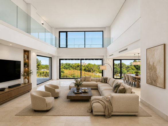 Villa moderna con vistas panorámicas al mar en La Reserva, Sotogrande